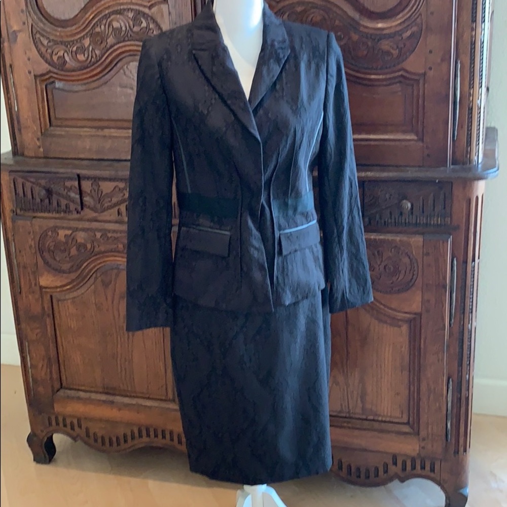 Black suit with skirt